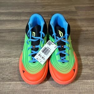 Size 8.5 - Adidas Dame X Basketball Shoes Lime Burst Green Orange Men’s NEW